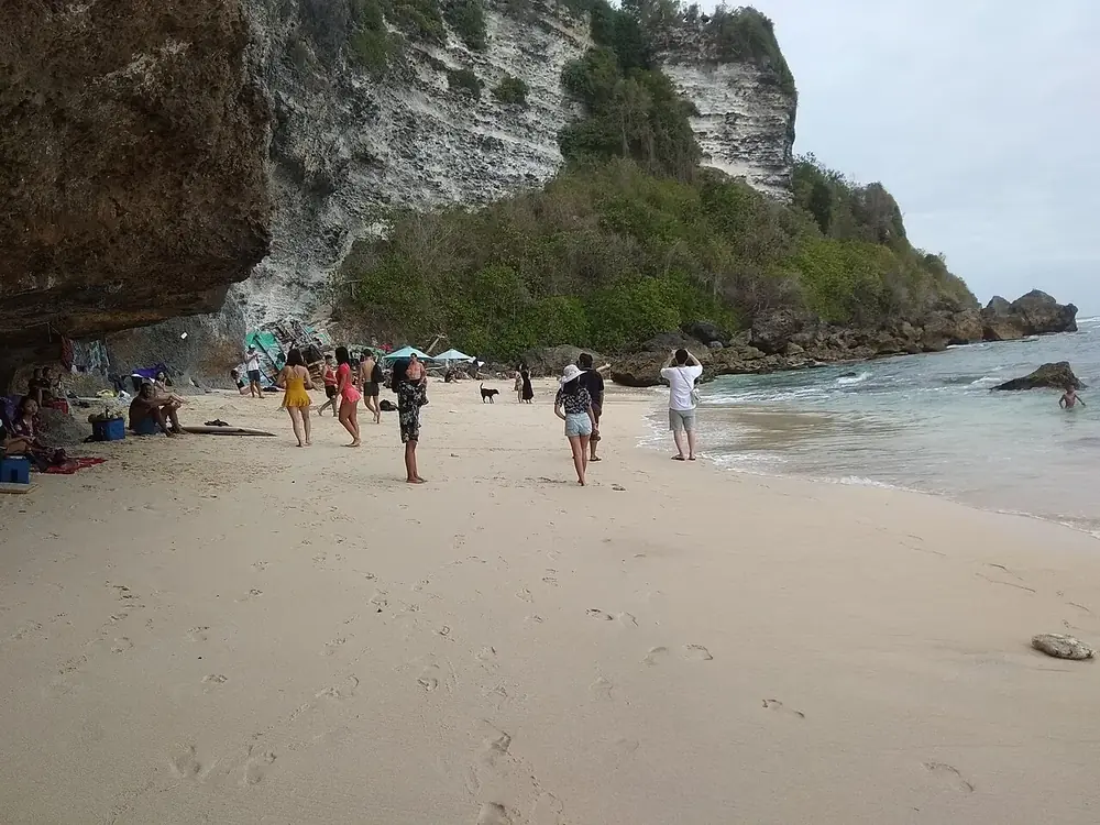Down through a cave to the surf spot — Suluban Beach, Where to ride from Pecatu