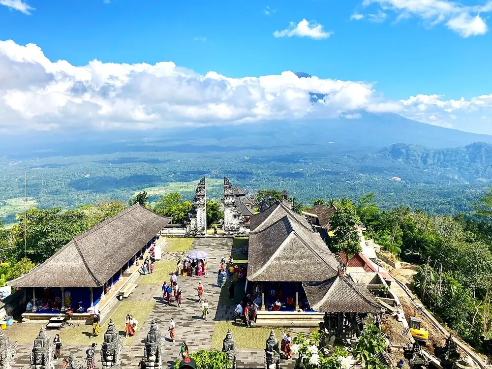 The Gates of Heaven facing Agung — Pura Lempuyang, Where to ride from Tirta Gangga